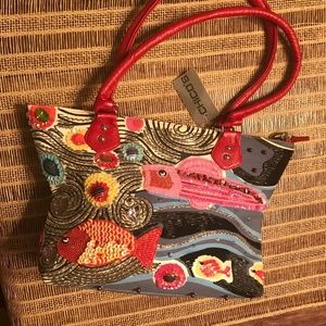 Chico's Aquatica Beaded Bag